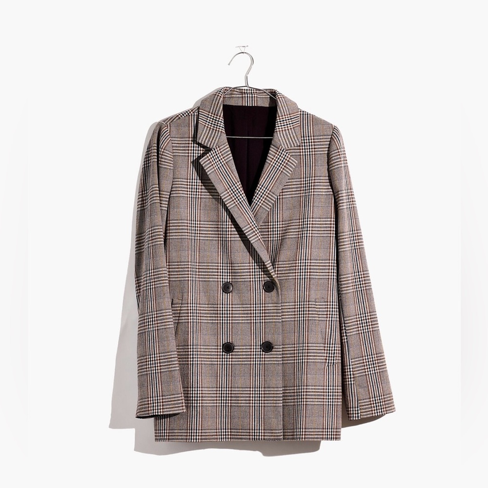 Madewell Caldwell Double-Breasted Blazer in Menswear Plaid